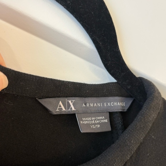 Armani Exchange Dress Black Short Sleeve Women’s Size XS Mini - Picture 3 of 4